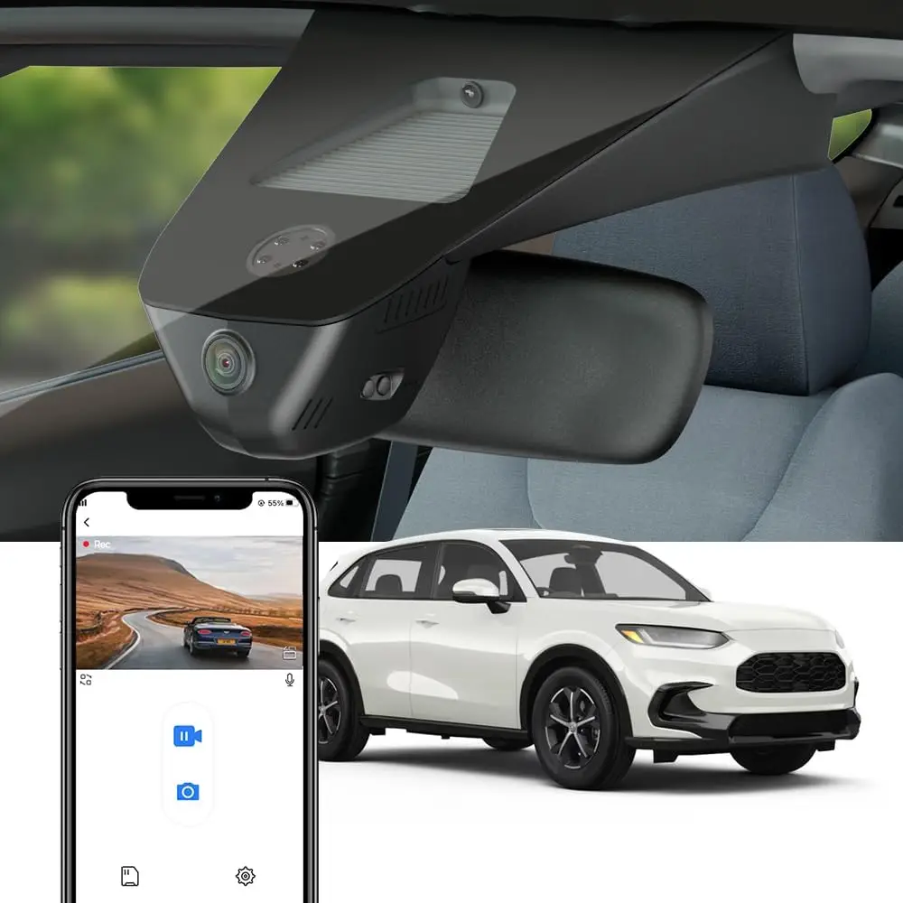 4K Dash Cam Suitable for Honda HR-V 2023 2024 2025 Sport LX EX-L (Gen3), OEM Factory Look, UHD 2160P Video, Built-in WiFi & APP,