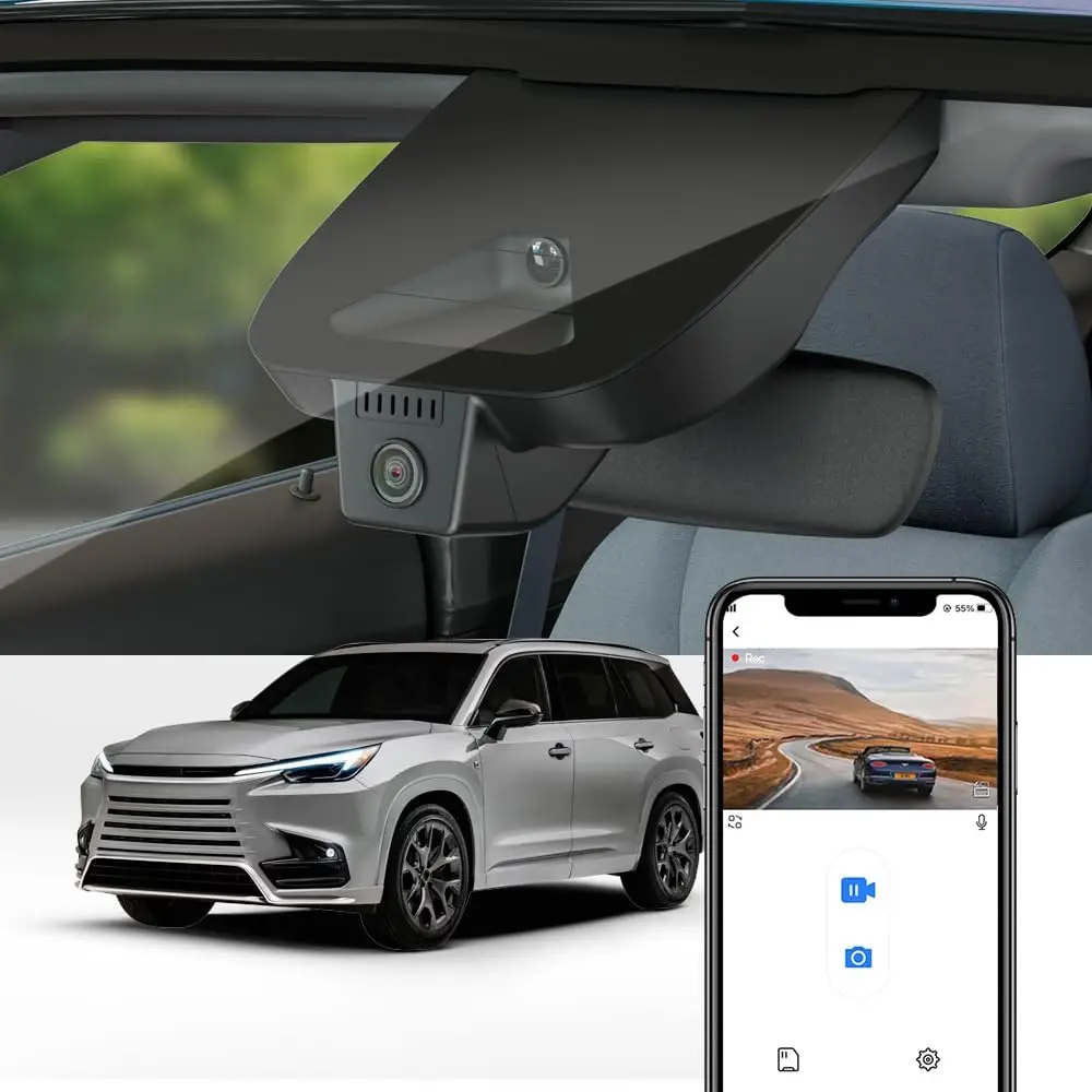 4K Dash Cam Suitable for Lexus TX 2024-2025 TX 350 TX 500h Premium Luxury F Sport, OEM Factory Look, UHD 2160P Video, Built-in W