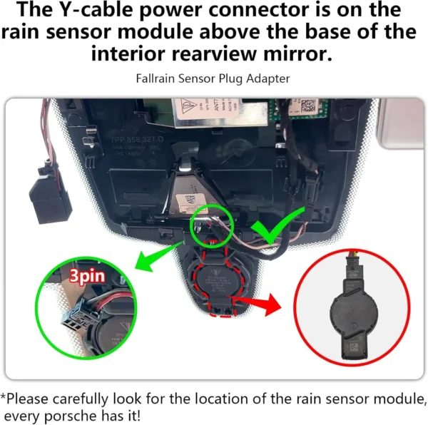 4K Dash Cam for Porsche Cayenne(E2 92A) 2011-2018,Macan 2015-2024, 911(991) 2011-2019, Panamera(970) 2010-2016, Boxster/Cayman(9 - Image 3