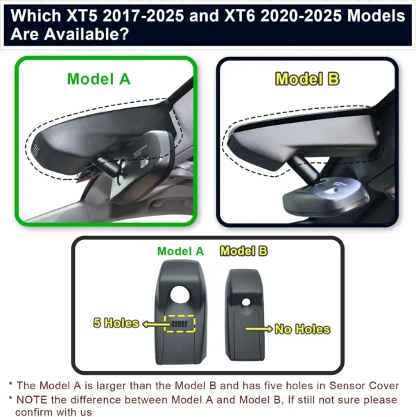 4K Dash Cam Custom fit for Cadillac XT5 2017-2025 XT6 2020-2025(Model A), UHD 2160P Video, WiFi, App, Loop Recording, Easy to In - Image 2