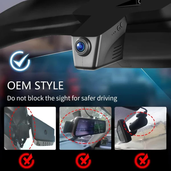 4K Dash Cam for Porsche Cayenne(E2 92A) 2011-2018,Macan 2015-2024, 911(991) 2011-2019, Panamera(970) 2010-2016, Boxster/Cayman(9 - Image 5