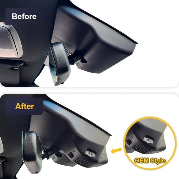 Used 2K Dual Dash Cam for 2022-2025 Genesis GV70 2.5T Standard 3.5T Sport (Has Auto-Dimming), OEM Look, Front 1440P+Rear 1080P V - Image 4